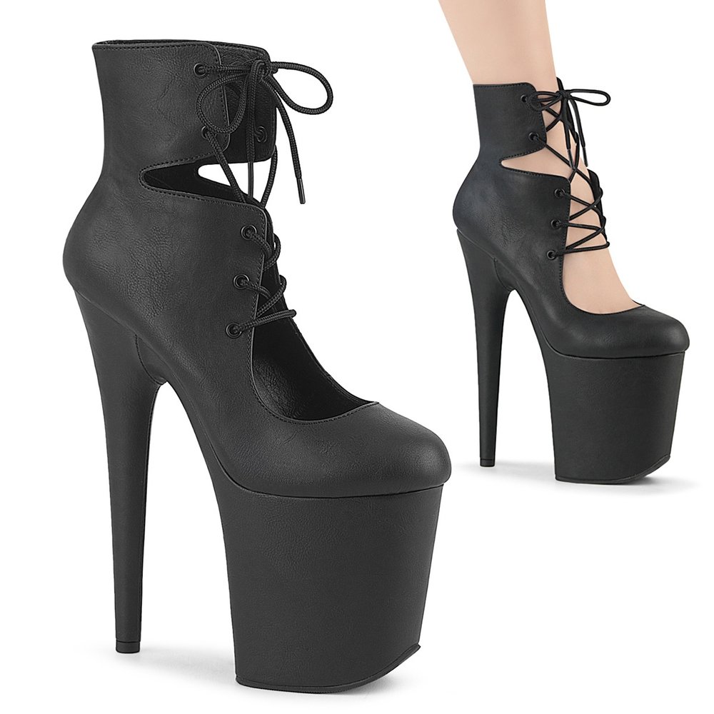 Pleaser - FLAMINGO80022 Plateau Laarzen, Paaldans schoenen - Zwart